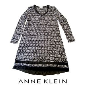 Anne Klein Long Sleeve Paisley Dress Small